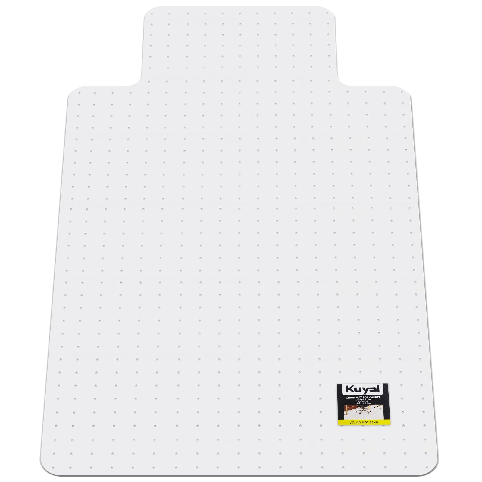 Kuyal Office Chair Mat for Carpet, 91x139 cm (36" x 55") Clear Heavy Duty Computer Chair Mat, Under Desk Protector Carpeted Floors Mat With Lip, Easy Chair Movement,Ship Flat