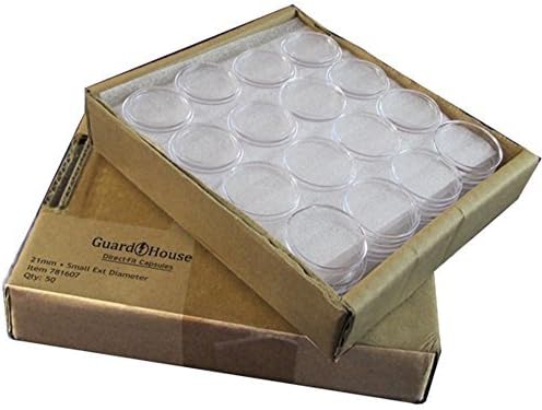 Guardhouse Nickel 21mm Direct Fit Coin Capsules, 50 Pack