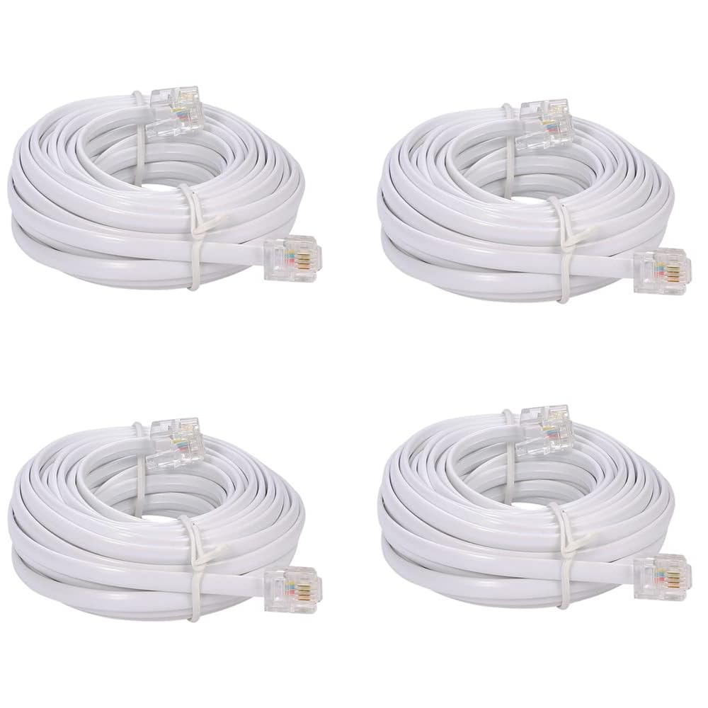 PRIMUZ 20Foot Telephone landline Extension Cord Cable Cord