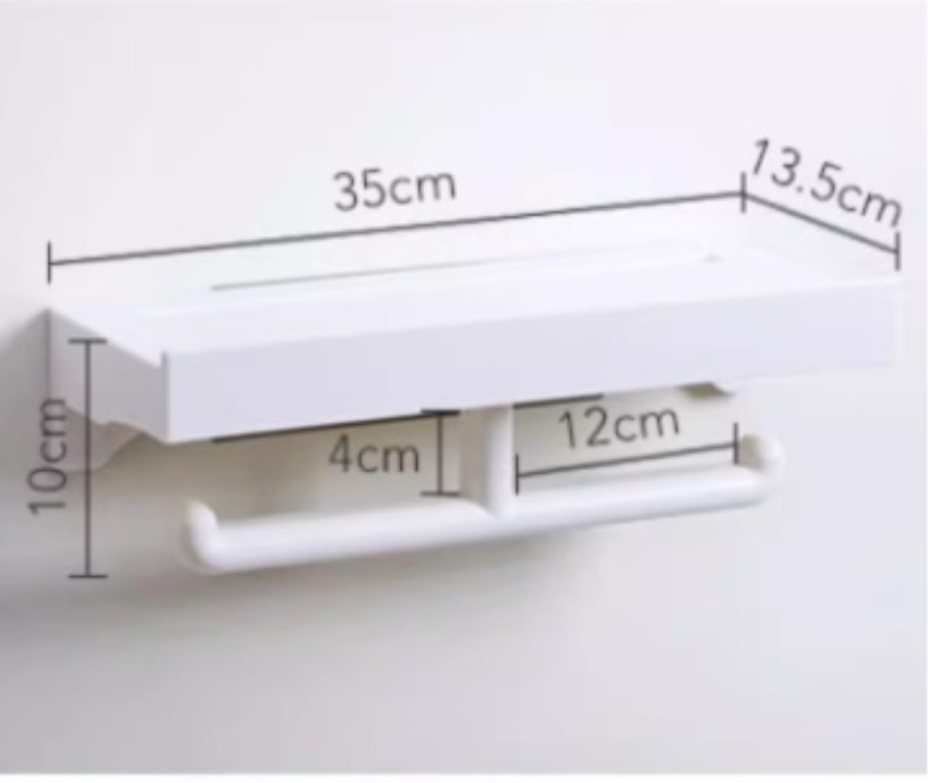 Mensole Bagno Portaoggetti da Doccia Adesivo per con Portarotolo Senza Foratura per Il Bagno Accessori
