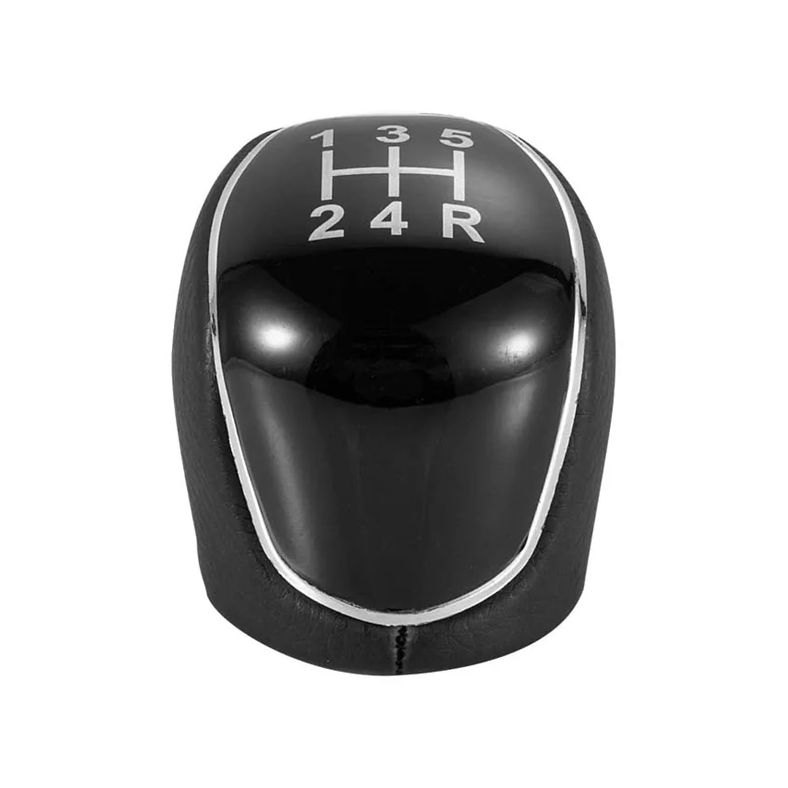 Jeocoai Car Gear knob 5/6Speed Gear Shift Knob for Ford for Mondeo 4 for Mk4 for Focus S-Max C- Max for Kuga for Galaxy Leather Shifter Lever(Black 135r)