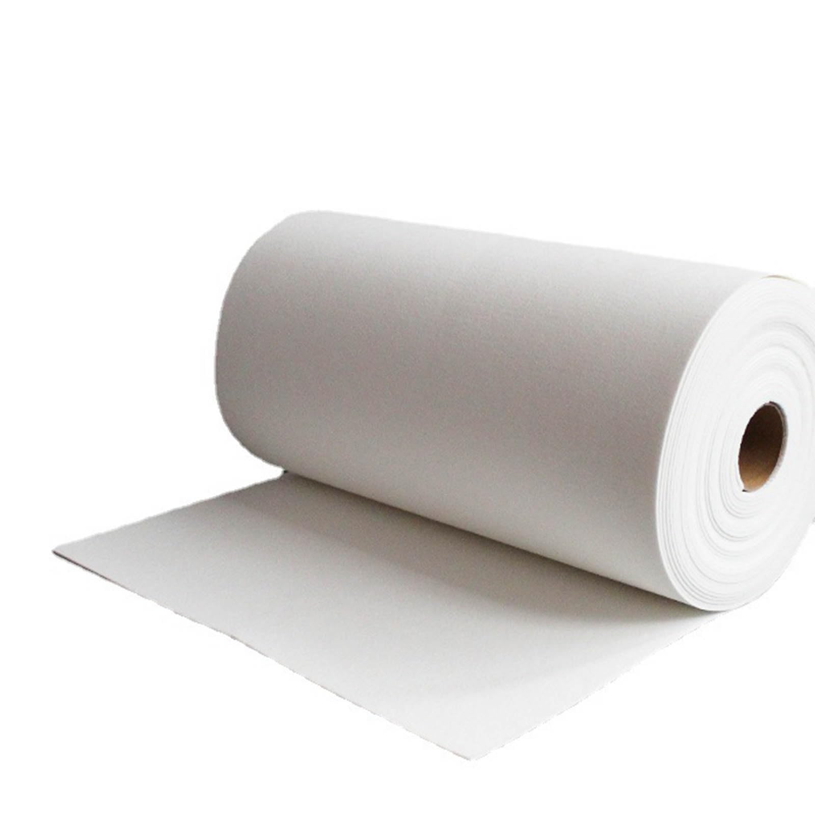 Rollo de manta aislante de fibra cerámica ignífuga de alta temperatura de lana de roca (1 mm x 0,61 m x 60 m)
