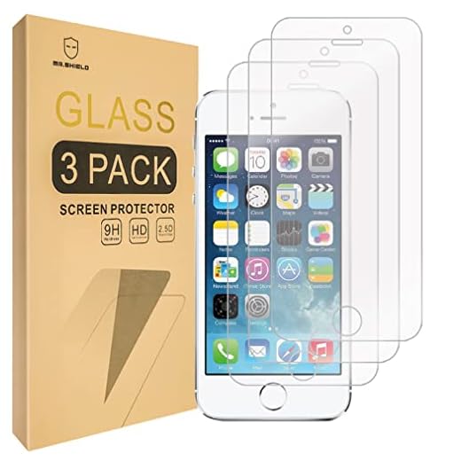 Mr.Shield-[3-Pack Designed for iPhone SE (2016 Edition ONLY) / iPhone 5/5S / iPhone 5C [Tempered Glass] Screen Protector with Lifetime Replacement