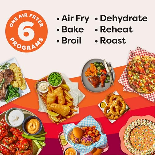 Instant Pot Vortex Plus 6QT XL Air Fryer, 6-in-1, Broils, Dehydrates, Crisps, Roasts, Reheats, Bakes for Quick Easy Meals, 100+ In-App Recipes, Dishwasher-Safe, from the Makers of Instant Pot, Black image 3