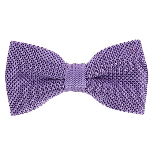 Noeud papillon tricot soie violet uni PAULO accessoire homme Italie