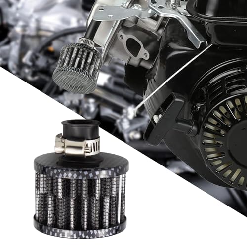 12mm Air Filter Intake Filter Breather, Valve Cover Breather, Mini Universal Motor Cone Cold Clean Air Intake Filter Turbo Vent Breather, Vehicle Engine Air Filters Suitable for Cars Motorcycles