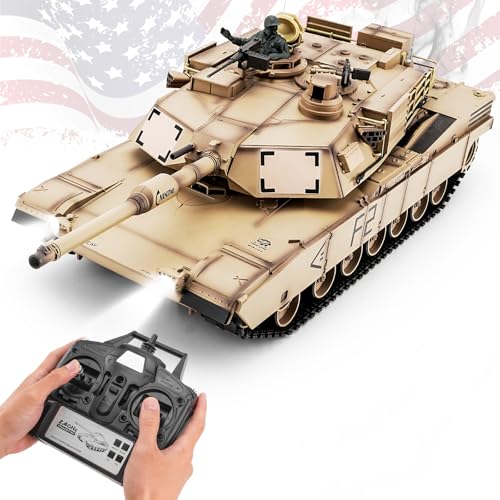 BESTYMXY RC Tanks US M1A2 Abrams Army Tank 1:16, 2.4ghz M1A2 Abrams Main Battle Tank Model that...