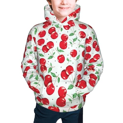 Hawaiian Tropical Fruit Boy, Girls Sports Shirt Youth Pullover Fashion Hooded Sweatshirt