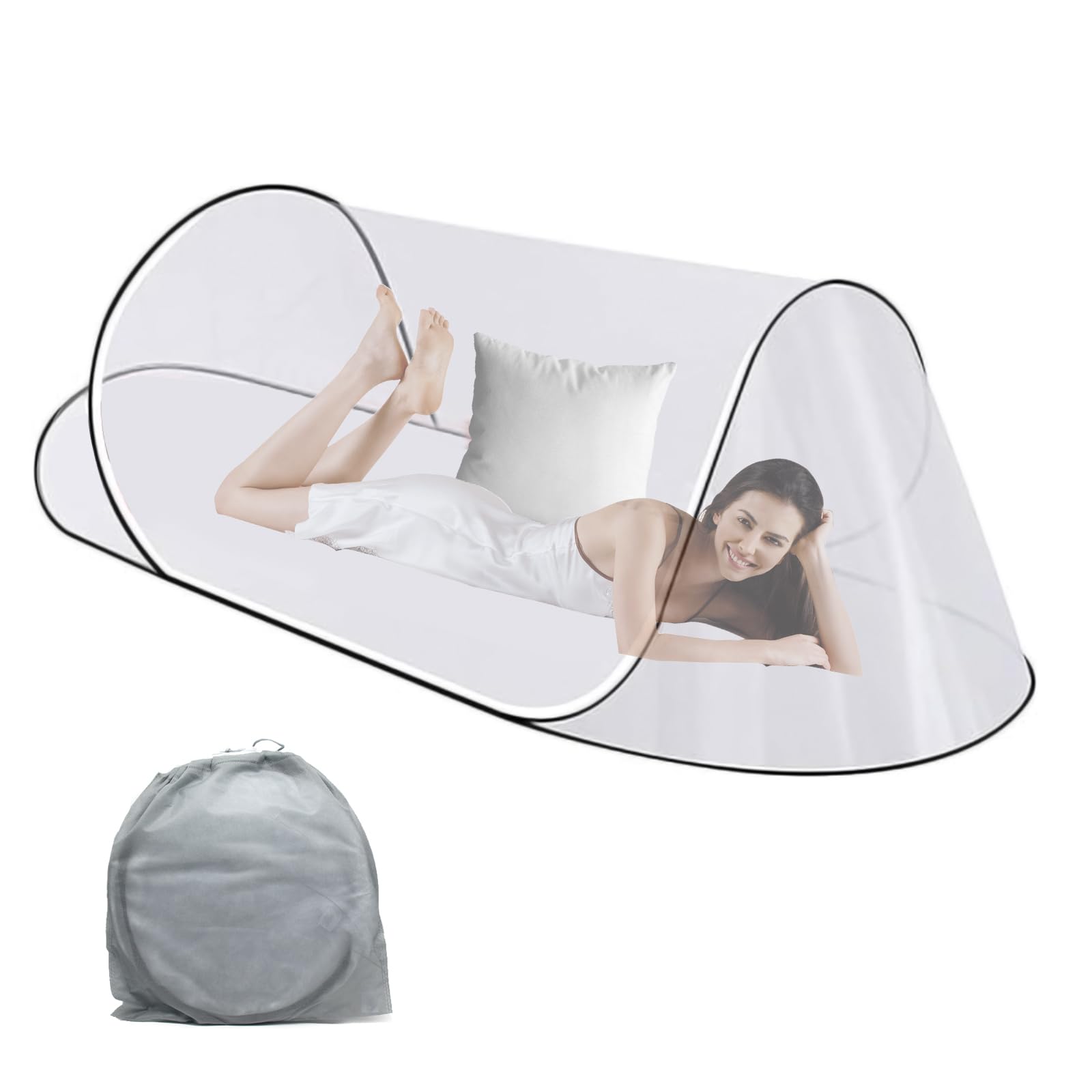 Zanzariera Pop Up 200 x 80 x 56 cm, Zanzariera portatile pieghevole, Zanzariera Pop Up Letto Singolo, per il viaggio, il campeggio e la casa