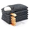 Antimbee 6 pack soap pocket exfoliating soap saver pouch body scrubber rough sponge exfoliator for bath or shower gray mesh bar soap foam lather pouch  urban country home decor