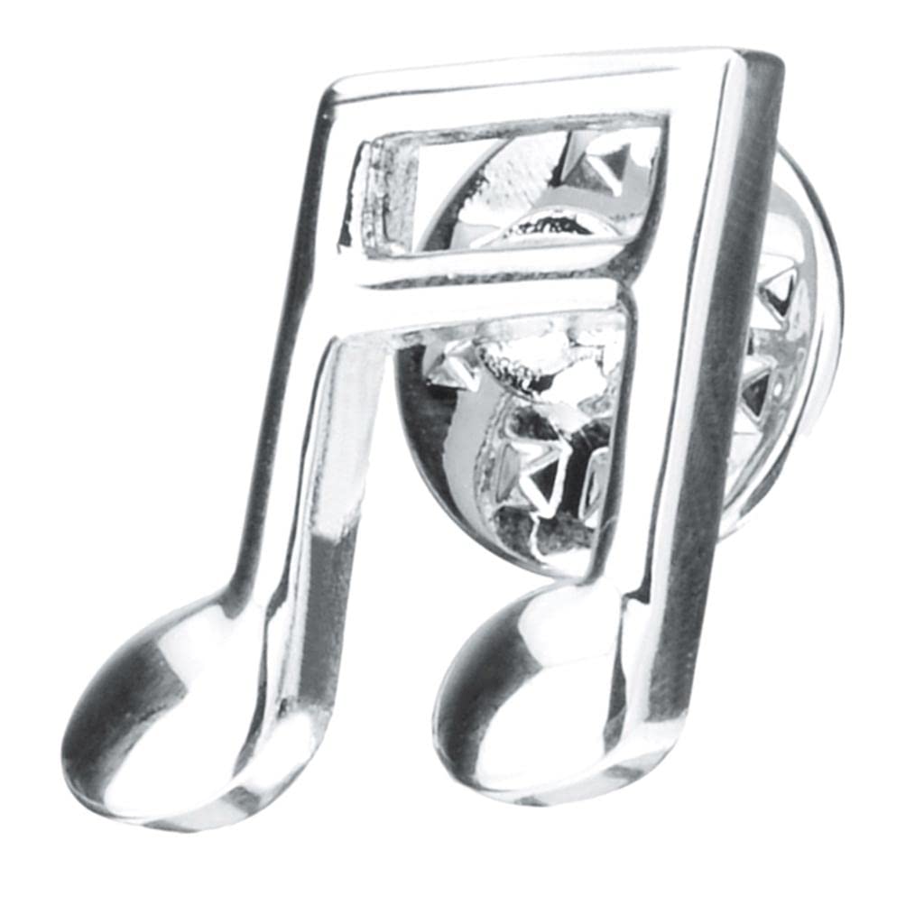 MYADDICTION Brass Metal Silvertone Music Note Musician Charms Collar Lapel Badge Men Women Brooch Pin Accessories Jewelry & Watches | Fashion Jewelry | Pins & Brooches
