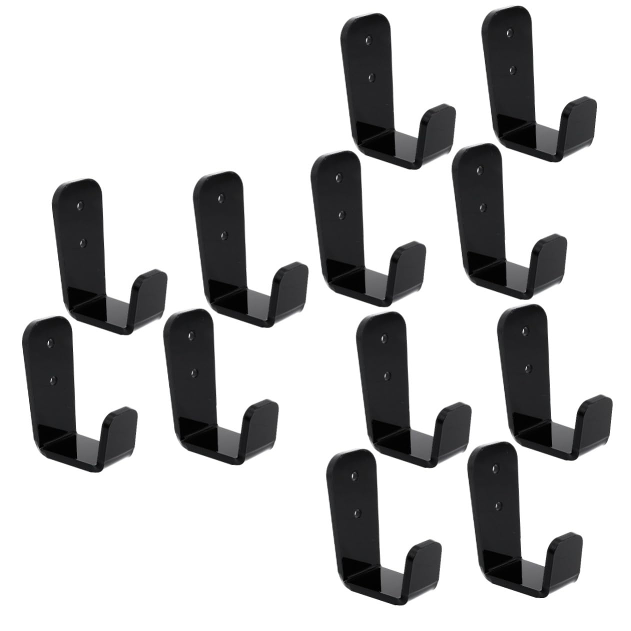 Gogogmee 6 Sets Strong Durable Hockey Stick Wall Mount Holder for Ski Poles Fishing Rods Home Decor