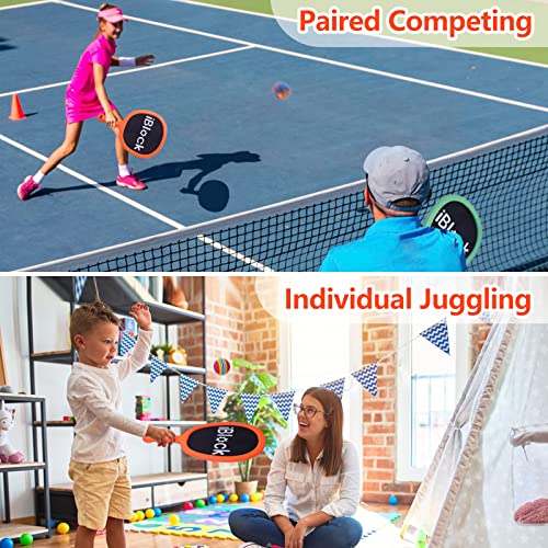 image for Smartwo Portable Paddles and Bouncy Balls Set for Kids or Adults’ In
