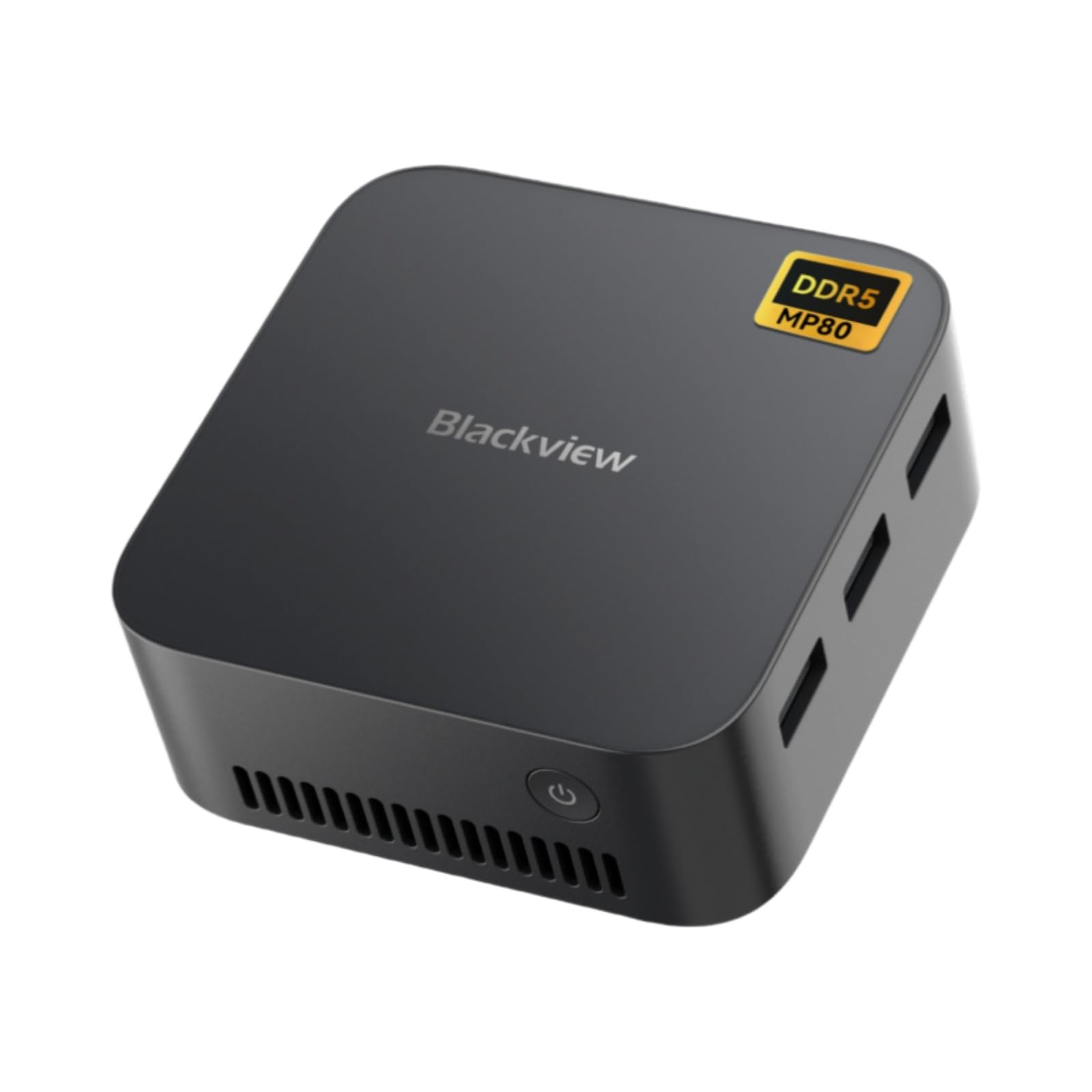 BlackviewMP80 Mini PC DDR5 Intel 12th Alder Lake N95 (up to 3.4GHz) Mini Desktop Computers, 16GB RAM 512GB M.2 SSD Micro PC, 4K@60Hz UHD, HDMI*3, Dual LAN/Wi-Fi/Bluetooth/VESA, Business/Meeting/Home