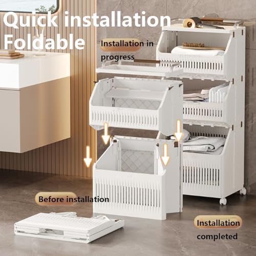 Organizador multifuncional de plástico para ordenar ropa sucia 4
