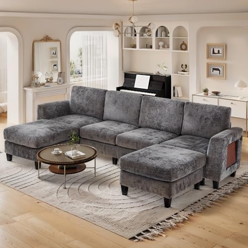 MALOL 118' Sectional U-Shaped Cloud Couch, Modular Modern 4-Seat Sofa,...