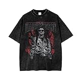 Bellelement Retro Style TV Show Steve Mugshot T-Shirt Harrington Tees, L Black