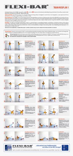 Dispositivo fitness Flexi Flexi Bar incl. einführungs DVD, Blu intenso