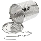 CIYODO Edelstahl Gewürzsieb mit Feinem Netz Abnehmbar Langlebiger Kochkorb für Suppe und Braten Vielseitiger Gewürzbeutel mit Haken für Einfaches Kochen und Reinigung