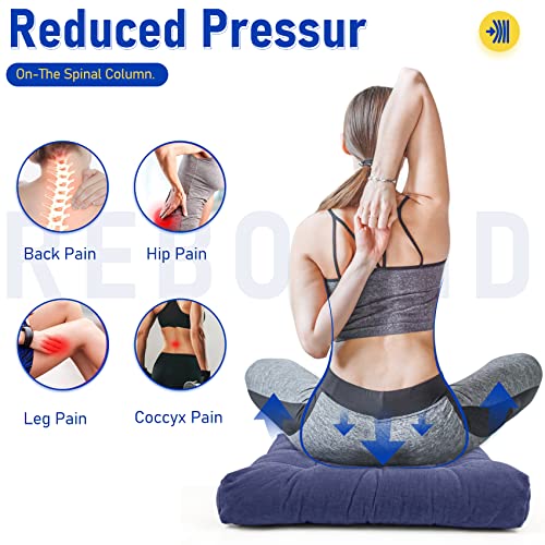 Rofielty Floor Pillow. 22X22 Inch Meditation Cushion Suitable For Yoga, Meditation. Can Be Used Double-Sided Fullness Floor Cushions Suitable For Windowsill, Floor And Chair (Navy Blue) #TOP5