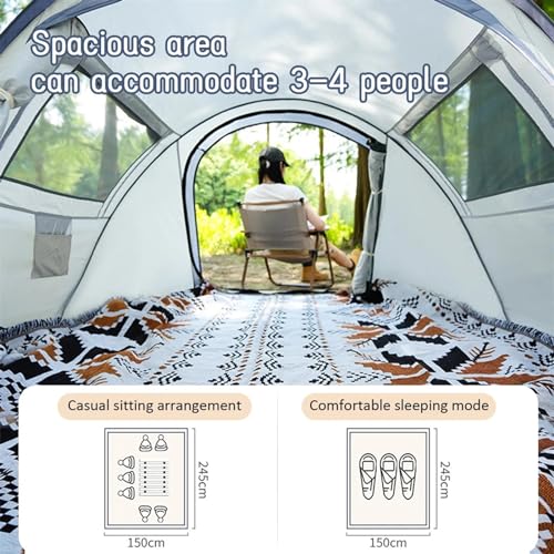 Carpa Pop Up Camping Automática 2 Personas Beige miniatura 3