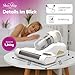 PureSleep Pro Milbensauger für Matratzen UV-Licht 99,9% Milbenentfernung 10.000Pa Kabellos, 2600 mAh Akku, Warmluft Matratzenreiniger für Allergiker, Bett & Sofa, Weiß (WeißSD)