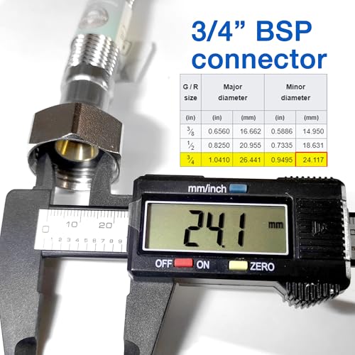 Xcel Home Flexibler BSP-Anschluss (3/4 Zoll x 3/4 Zoll), Größe: 500 mm, 1 Rohr, geflochtener Schlauch, flexibler Ersatz, Badezimmer, Küche, Boiler, Klempner, Flexschlauch