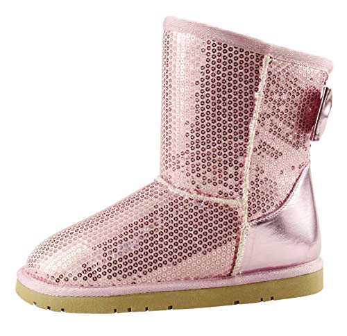 The Doll Maker Metallic Gold Sequins Snow Boot - FBA1641707D-123