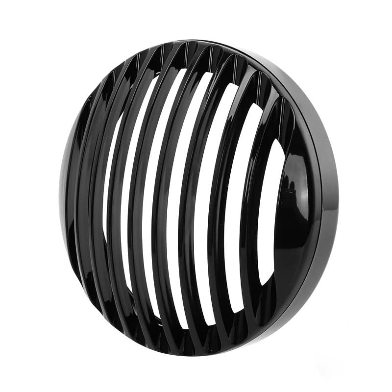 Couvercle de grille de phare de moto 5.75" en ABS noir antichoc longue durée