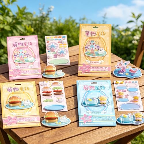 Pegatinas apilables con relieve DIY para personalizar manualidades infantiles 4
