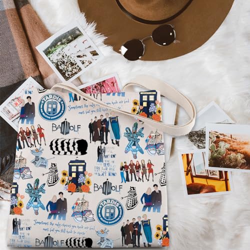 Bolso tote inspirado en la serie Dr. Who: Caja azul de la policía, regalo para fans del 11.o Doctor miniatura 3