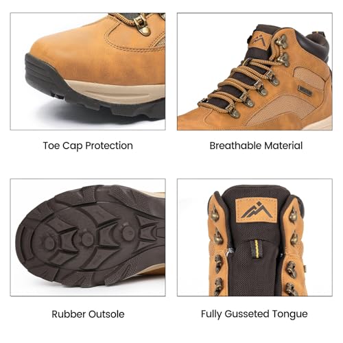 Image of CC-Los Men's Waterproof Hiking Boots Outdoor Boot Relaxed Fit Lightweight