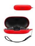Case for 1MORE Fit SE S30 Open Ear Headphones,UYRUREL Premium Silicone Shockproof Protection Skin Touch Charging Port Accessible, Front LED Visible with Lanyard,Red.