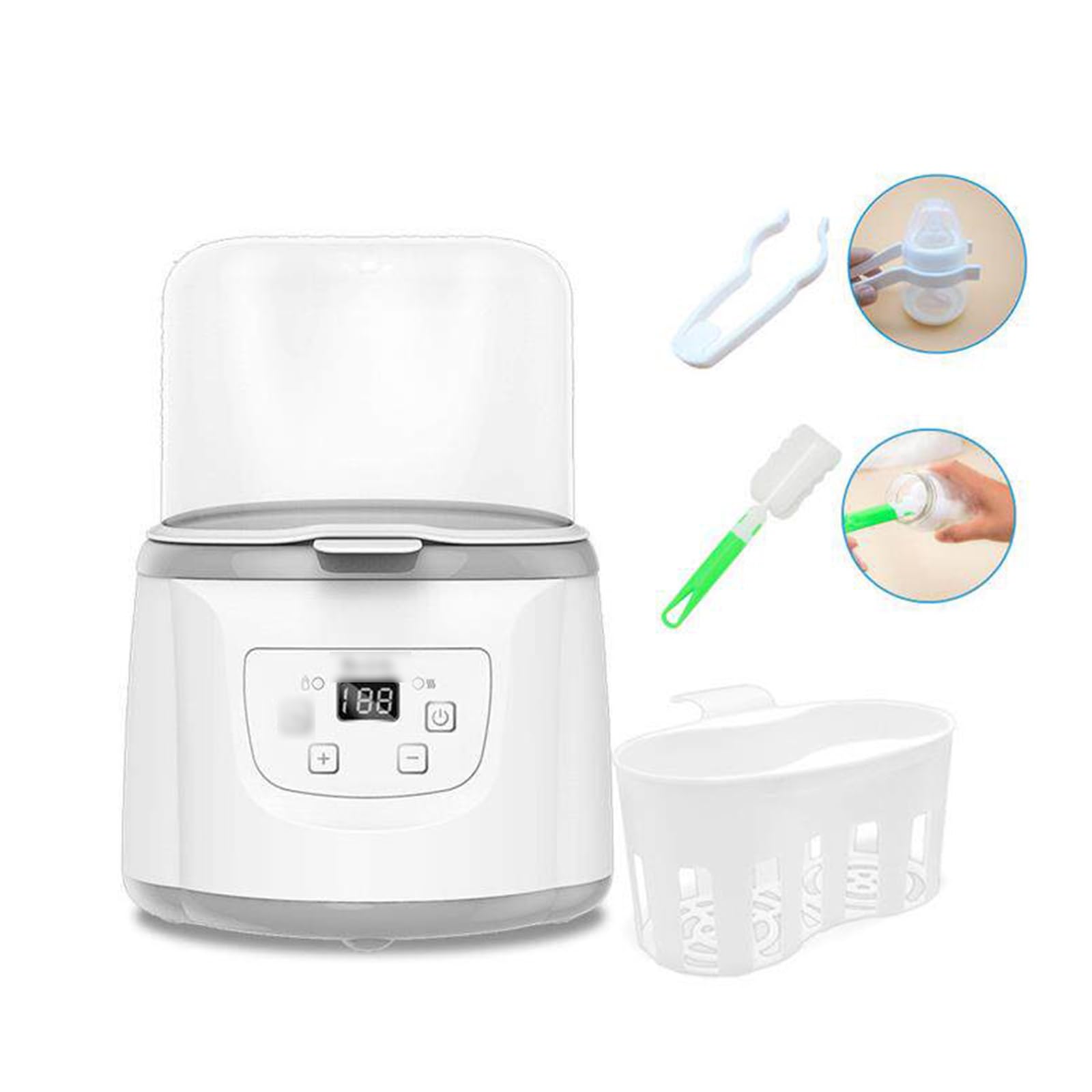 Scaldabiberon e Sterilizzatore Elettrico Digitale, Scaldalatte 4 In 1 con Controllo della Temperatura Regolabile, Dispositivo di Scongelamento Alimenti for L'alimentazione Infantile