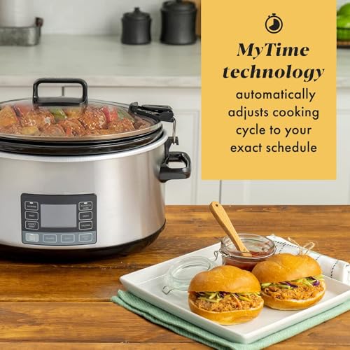 7Quart Electric Slow Cooker Locking Lid And Auto