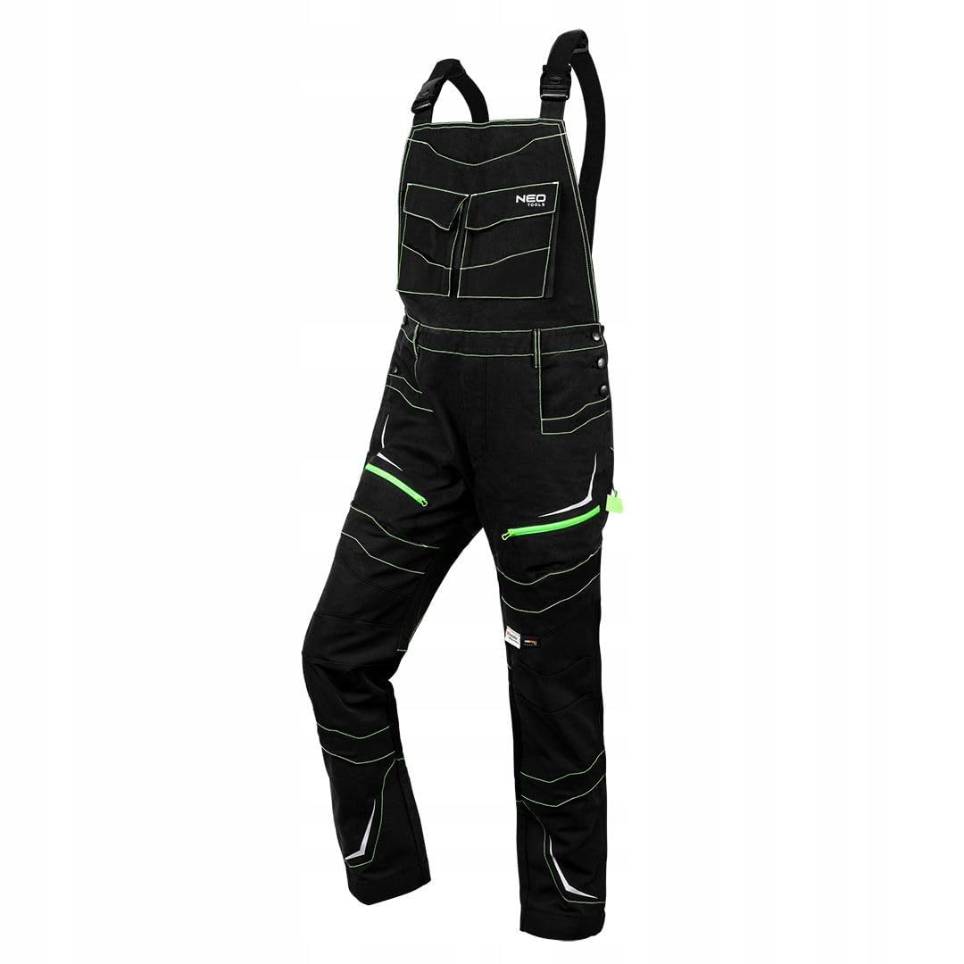 NEO TOOLS Abbigliamento da lavoro: set tuta da lavoro con pantaloni e giacca da lavoro, set di abbigliamento da lavoro per meccanici, abbigliamento da lavoro set salopette resistenti molte tasche