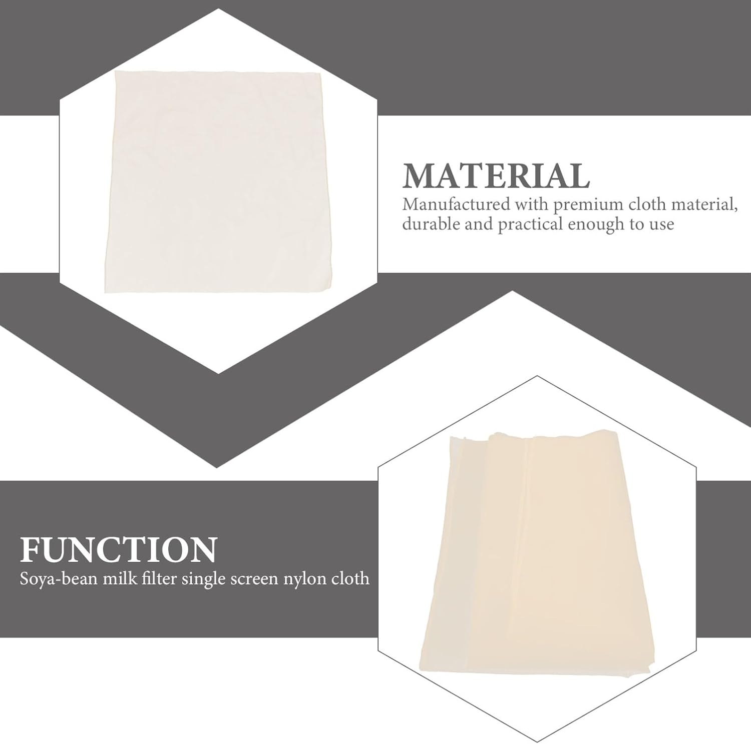 Zerodeko Tofu Strainer Muslin Fabric Cheese Cloth Reusable for Yoghurt Milk Straining