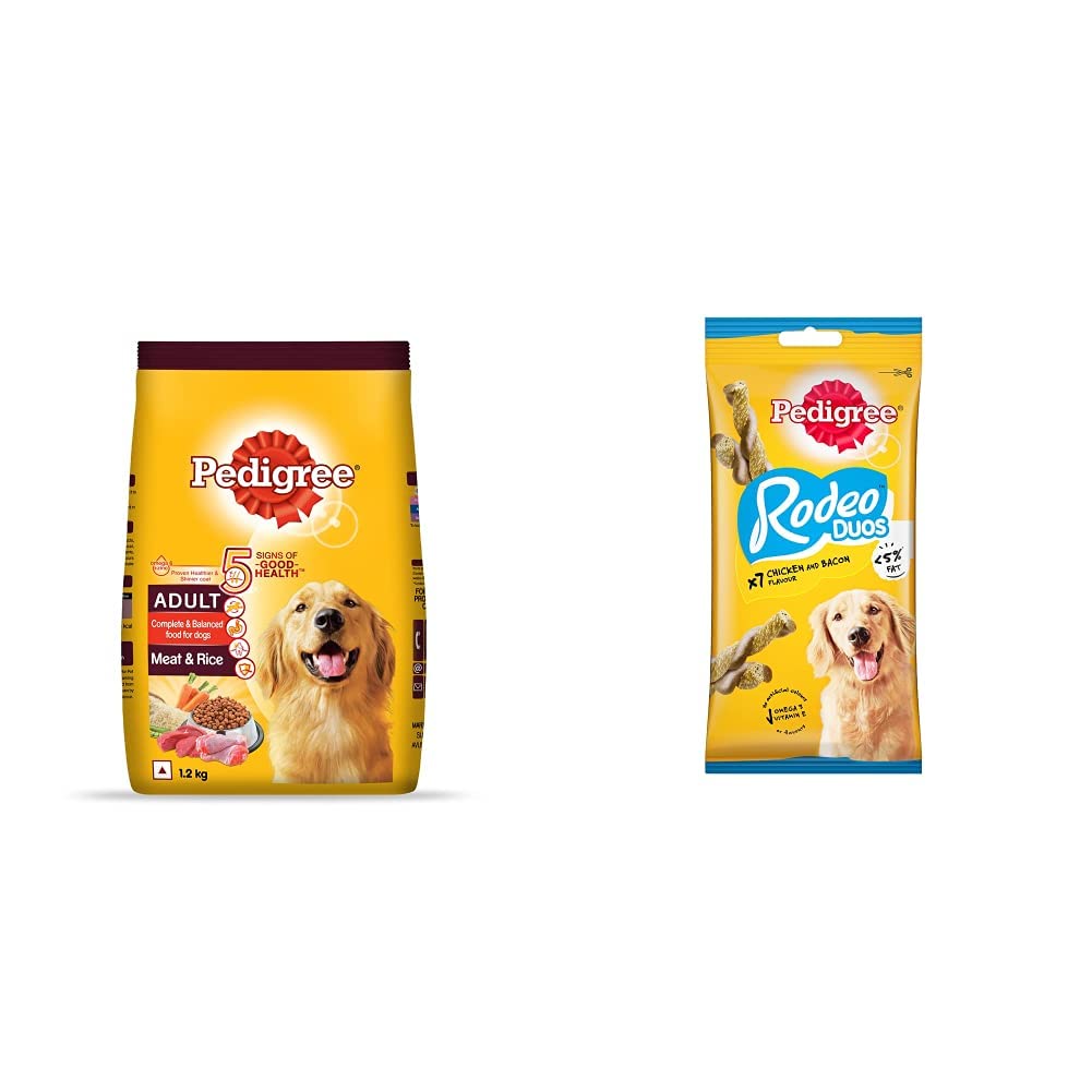 See full amazon price history chart for Pedigree Adult Dry Dog Food- Meat & Rice, 1.2kg Pack & Pedigree Rodeo Duos Adult Dog Treat, Chicken & Bacon - 123 g Pack (7 Treats) Pedigree Adult Dry Dog Food- Meat & Rice, 1.2kg Pack & Pedigree Rodeo Duos Adult Dog Treat, Chicken & Bacon - 123 g Pack (7 Treats) (B0B8ZJMJVL) Amazon Price History, Amazon Price Tracker