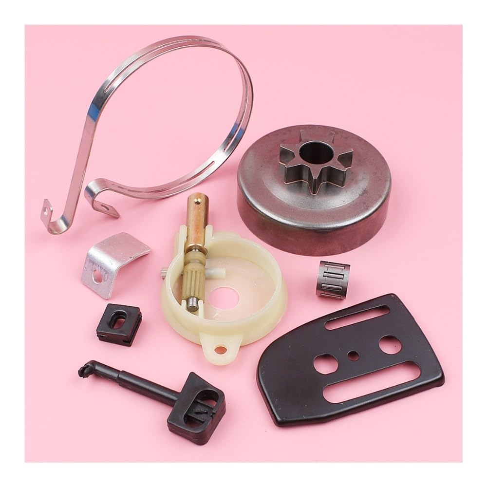 Bomba de aceite for motosierra de 325" y 7 dientes, compatible con modelos 142, 141, 137, 136, 41 y 36. Incluye retenedor de cadena, banda de freno, placa de barra y varilla de estrangulación.