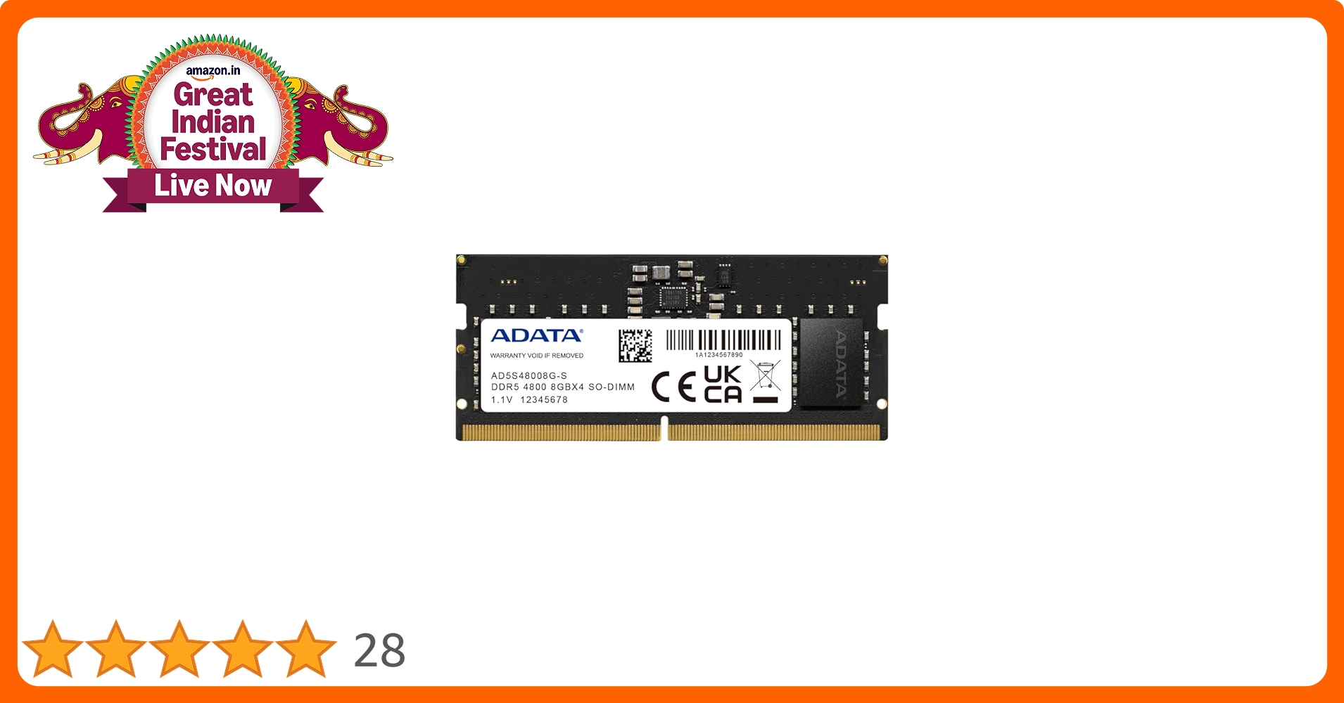 B*s様 ADATA DDR5 4800 SO-DIMMメモリ32GB（16GB DDR5-4800 SO-DIMM Memory Module | ADATA (India)