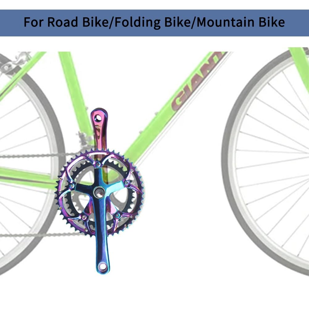 Pedivelle per Bici da Strada/Pieghevoli 152/165/170 mm, guarnitura per Mountain Bike 130 mm BCD, guarniture Cave Integrate con Movimento Centrale BSA, Adatte a 9-10-11 velocità, in