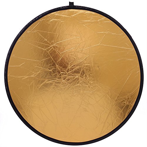Image of 43 inch /110cm 5-in-1 Light Reflector for Photography Collapsible Multi-Disc Round with Bag - Translucent, Gold, Silver, Black and White for Studio Photography Lighting and Outdoor Lighting