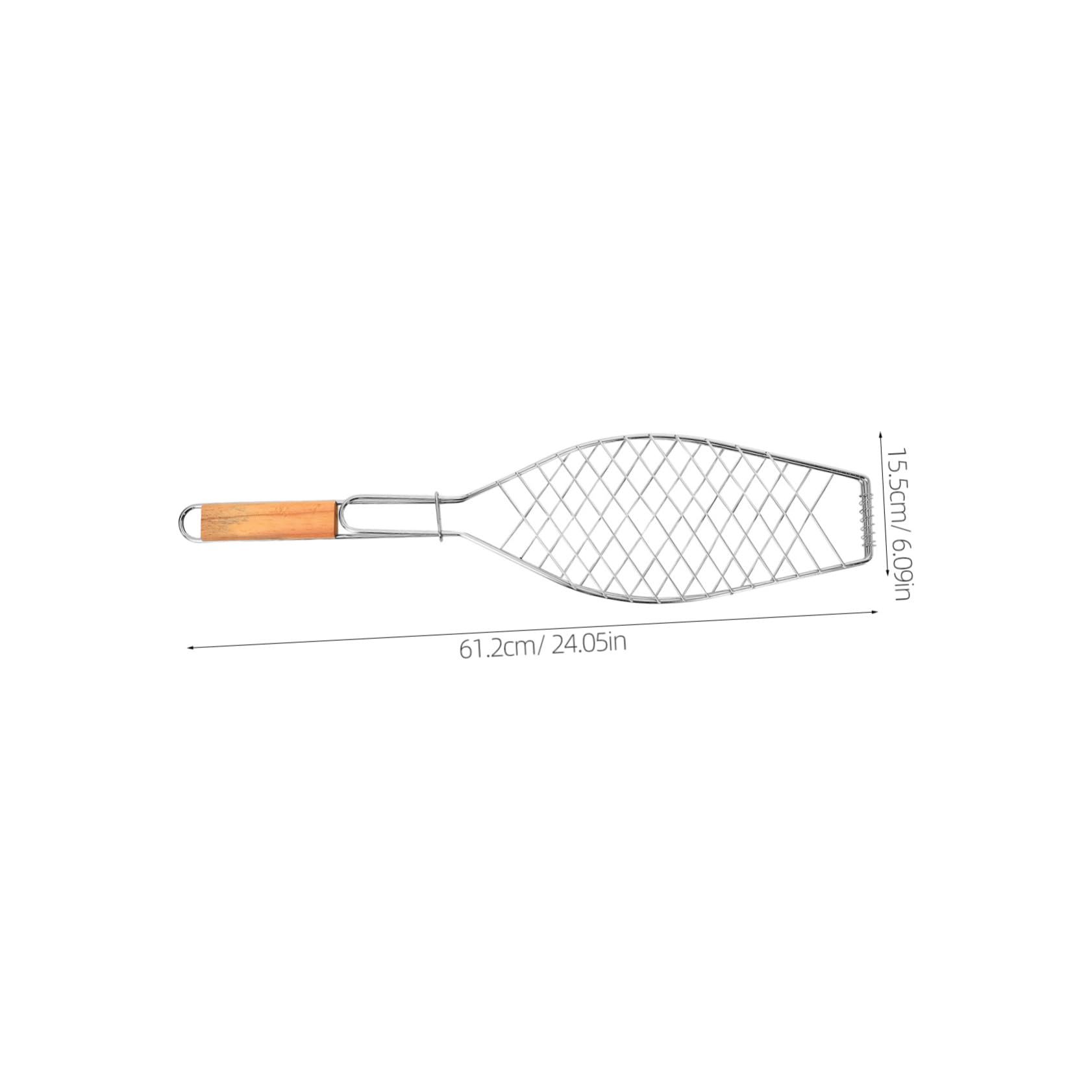 Parliky Portable Metal Fish Shaped Bbq Clip Heavy Duty Grilling Basket for Fish Steak and Vegetables Ergonomic Nonstick Design Easy to Clean for Outdoor Barbecues