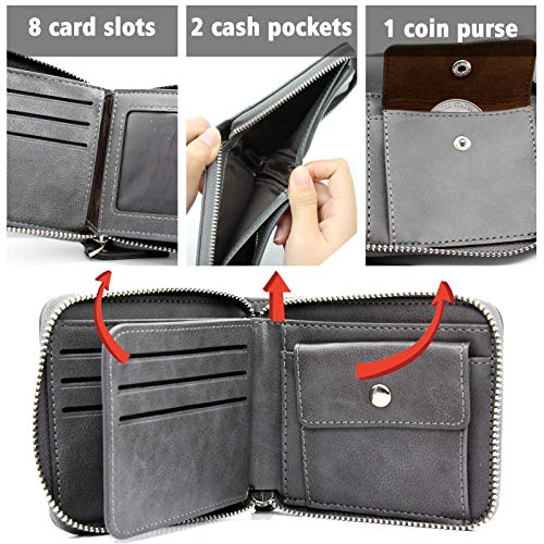 Personalized Custom Photo Wallet with Zipper for Men,Dad,Son,Husband3