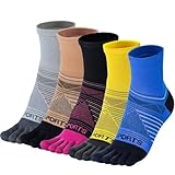 [Vraquir] 靴下 五本指 ソックス メンズ 綿 吸汗速乾 通気 24-28cm 破れにくい スポーツ ソックス 四季適用 5足セット