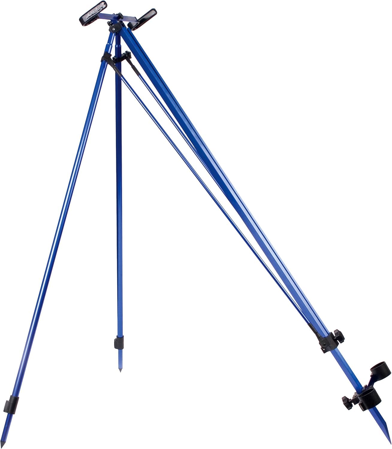 Shakespeare Salt Beach Rest, Treppiede di supporto per canna da pesca, 125-204 cm, colore: Blu/Nero