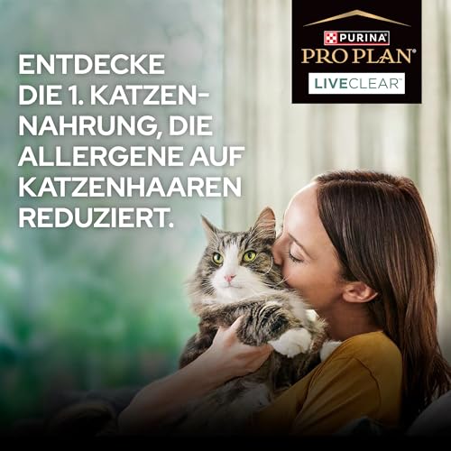Pro Plan LiveClear Sterilised Adult, Katzenfutter nass, reich an Truthahn, 6er Pack, (6 x 1,4 kg) 2