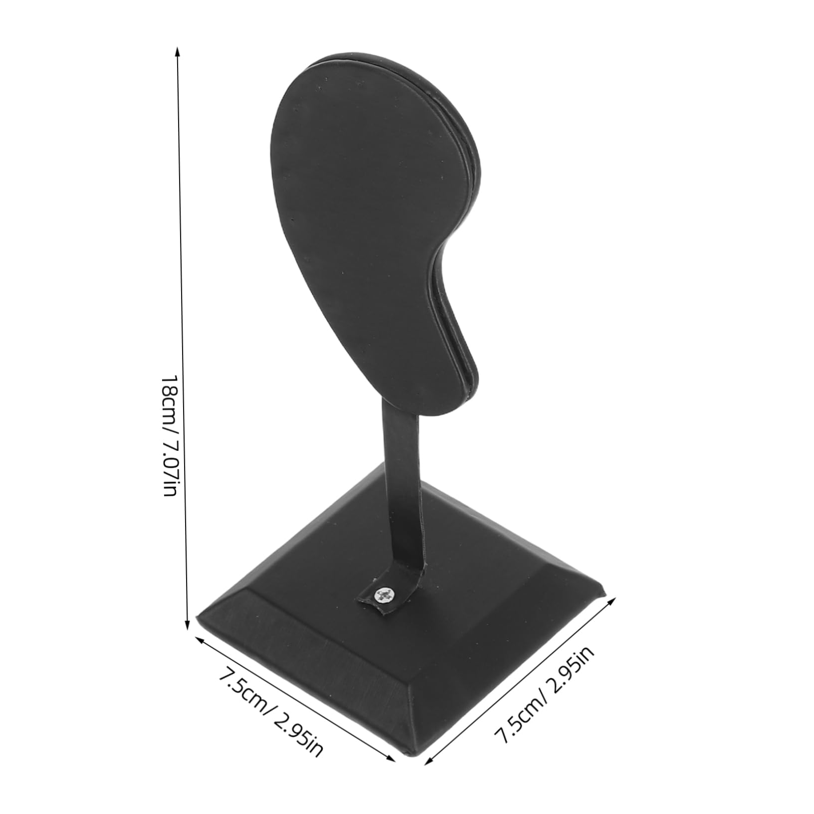 Unomor Black Ear Shaped Jewelry Organizer for Vendors Portable Hanger for Studs and Hoops Lightweight Retail Prop for Store Photography and Exhibitions