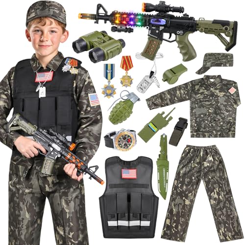 Disfraz infantil de soldado militar para niños miniatura 1