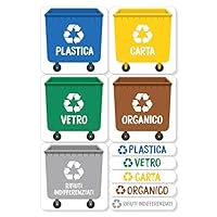 Stika.co Confezione Da 4 Adesivi Per Bidoni Rifiuti – Personalizzati Con Nome Via E Numero Civico, Trasparenti, A6 148x105mm